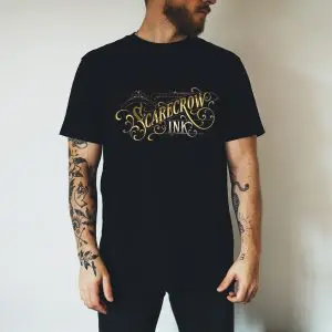 Scarecrow Vintage Logo-Black T-shirt