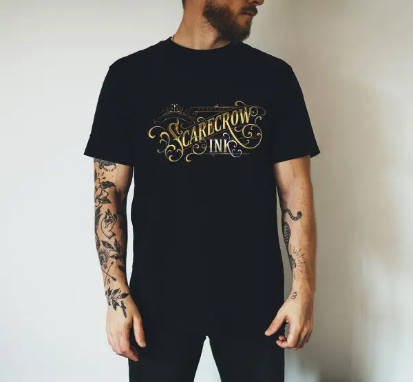 Scarecrow Vintage Logo-Black T-shirt